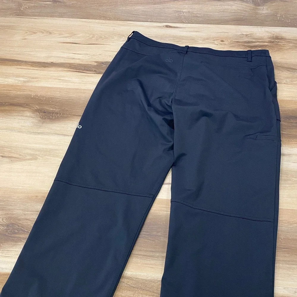 Alo Yoga BlockPants 36L Mens Tech Stretch Straight Leg Black Utility Caro